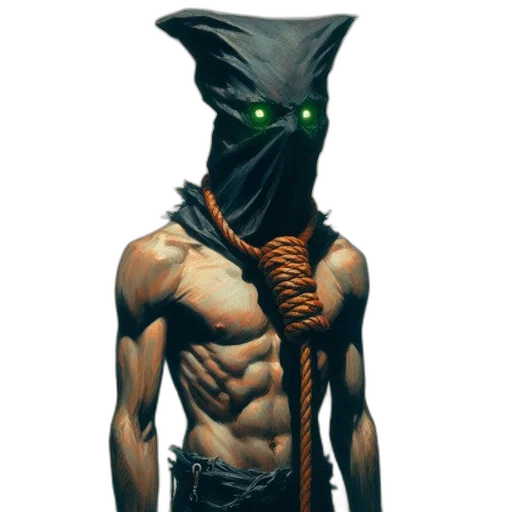 mask, robot, creature, staff, concept art, cyberpunk, comic book art, fantasy art transparent PNG cut-out