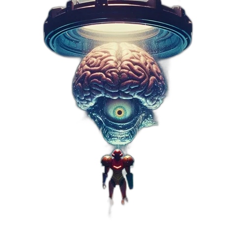 robot, crown, hat, mask, concept art, comic book art, pixel art, 3d render transparent PNG cut-out