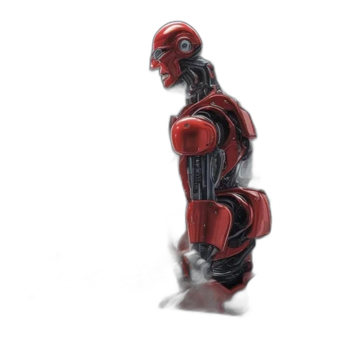 robot, weapon, animal, 3d render, concept art, photorealistic, comic book art, red transparent PNG cut-out
