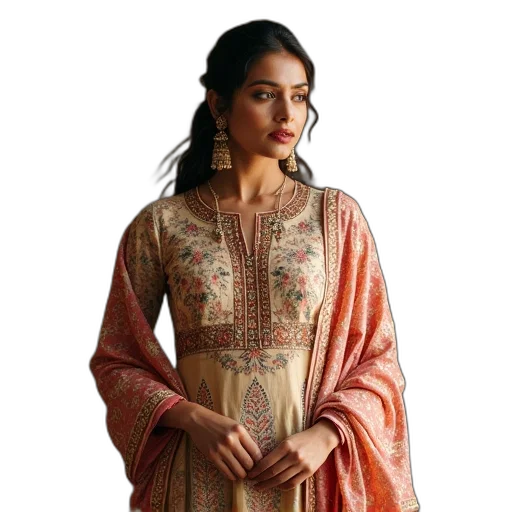 dress, jewelry, jacket, oil painting transparent PNG cut-out