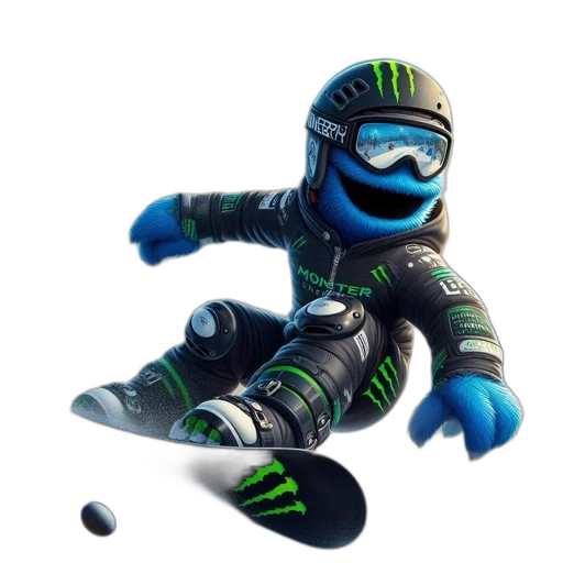 creature, robot, concept art, 3d render, anthropomorphic, furry, winter, sports transparent PNG cut-out