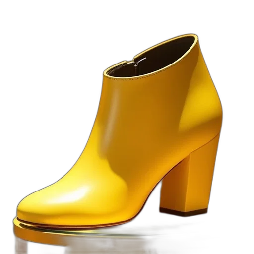 shoes, 3d render, photorealistic, golden transparent PNG cut-out