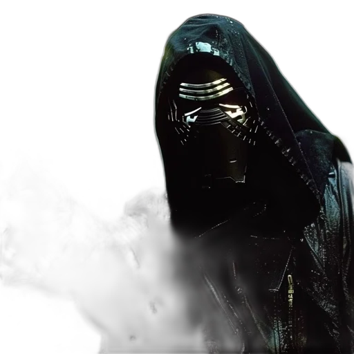 mask, concept art, 3d render, photorealistic, figure, dark, hooded, cloak transparent PNG cut-out