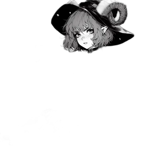 hat, mask, creature, staff, anime, concept art, cartoon, comic book art transparent PNG cut-out