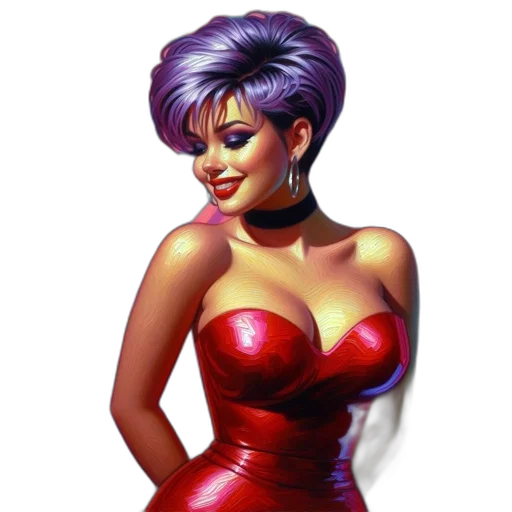 dress, jewelry, pixel art, concept art, photorealistic, comic book art, red, portrays transparent PNG cut-out
