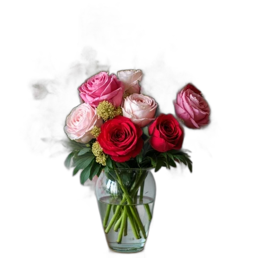 flower, crown, photorealistic, 3d render, oil painting, red, clear, glass transparent PNG cut-out