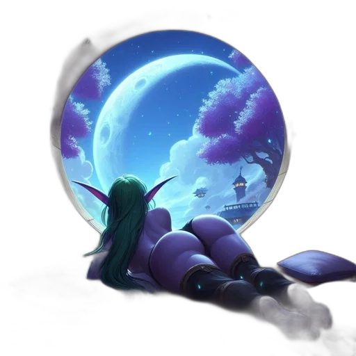 jewelry, dragon, umbrella, staff, fantasy art, concept art, 3d render, vaporwave transparent PNG cut-out