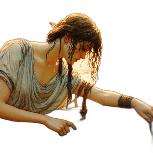 jewelry, photorealistic, oil painting, concept art, fantasy art, rain, underwater, fire transparent PNG cut-out