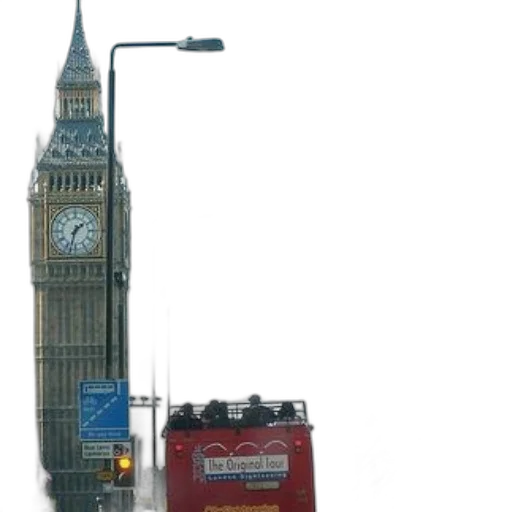 building, concept art, photorealistic, 3d render, red, double-decker, bus, original transparent PNG cut-out