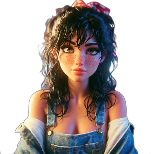 dress, face, crown, jacket, fantasy art, concept art, photorealistic, 3d render transparent PNG cut-out