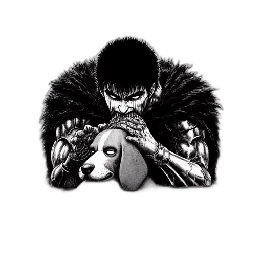 mask, jacket, comic book art, fantasy art, concept art, pixel art, monochrome, large transparent PNG cut-out