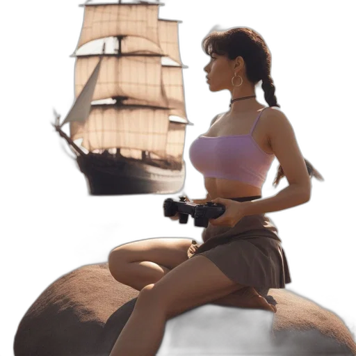 staff, photorealistic, 3d render, concept art, fantasy art, underwater, beach, sunset transparent PNG cut-out