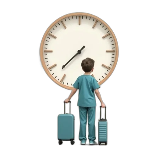 staff, stick, figure, boy, scrub, suit, standing, luggage transparent PNG cut-out