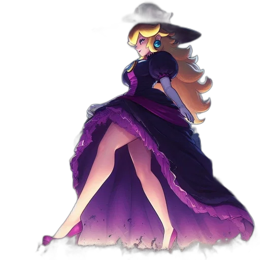 dress, crown, hat, staff, concept art, pixel art, fantasy art, anime transparent PNG cut-out