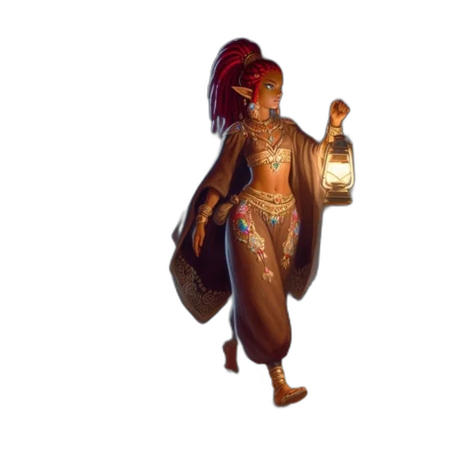 dress, bottle, jewelry, staff, concept art, 3d render, fantasy art, pixel art transparent PNG cut-out