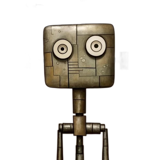 robot, staff, face, mask, concept art, 3d render, cartoon, comic book art transparent PNG cut-out