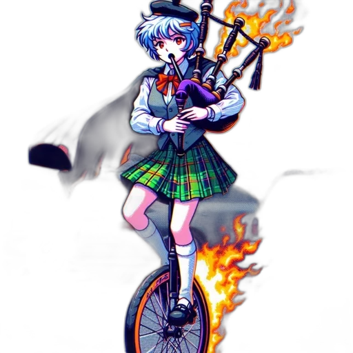 weapon, staff, concept art, anime, comic book art, cartoon, fire, blue transparent PNG cut-out