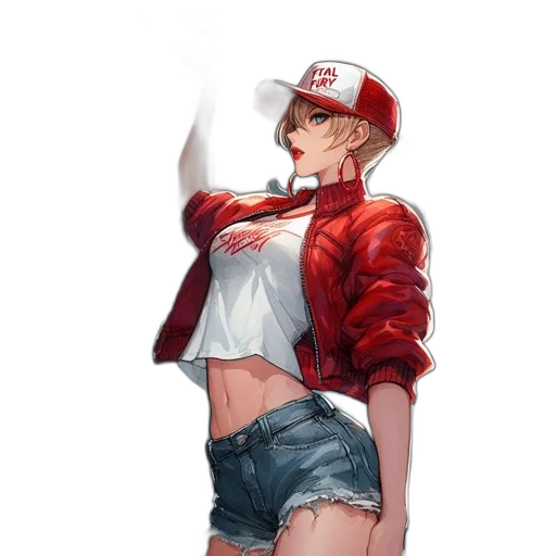 jacket, hat, weapon, dress, concept art, pixel art, anime, fantasy art transparent PNG cut-out