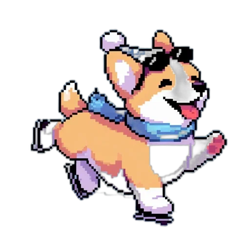 animal, staff, creature, pixel art, vaporwave, concept art, cartoon, pastel transparent PNG cut-out