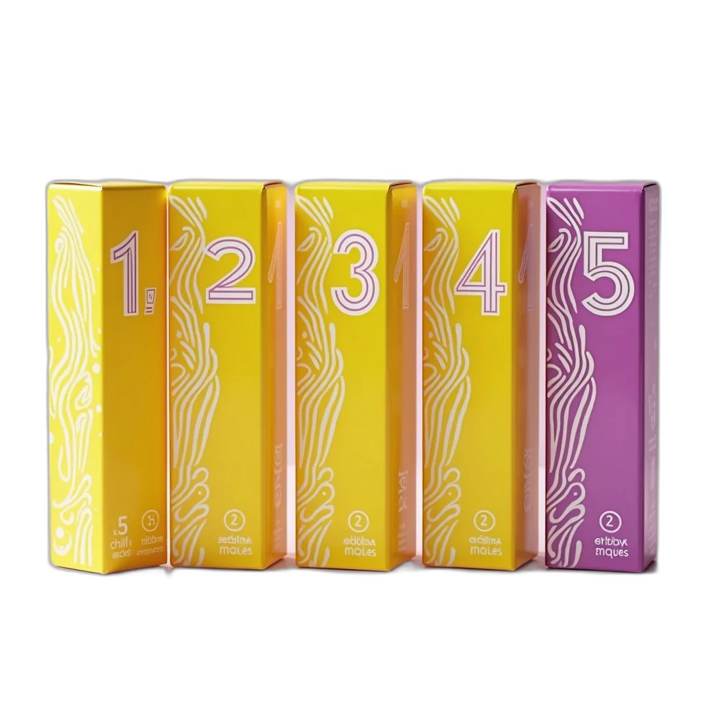 set, five, nicotine, acid, series, products, yellow, purple transparent PNG cut-out
