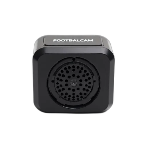 robot, small, black, device, circular, speaker, front, words transparent PNG cut-out
