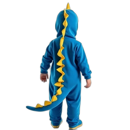 dragon, creature, animal, staff, toddler, dressed, blue, dinosaur transparent PNG cut-out