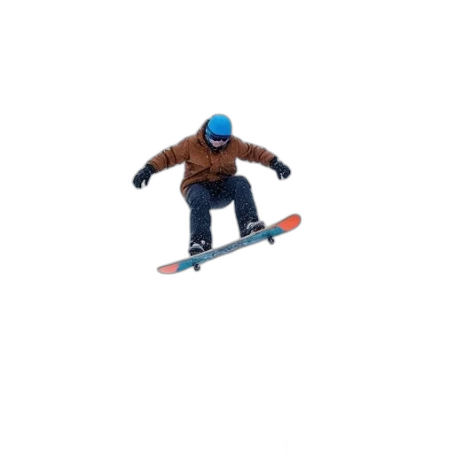 staff, 3d render, pixel art, concept art, photorealistic, snowboarder, performing, trick transparent PNG cut-out