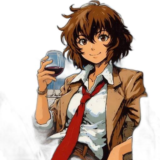 jacket, staff, weapon, face, anime, pixel art, concept art, cartoon transparent PNG cut-out