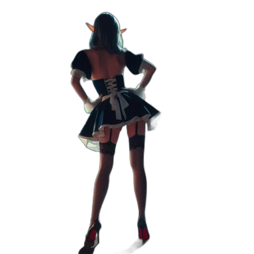 dress, robot, staff, 3d render, concept art, pixel art, fantasy art, neon lights transparent PNG cut-out