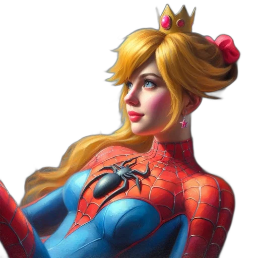 crown, dress, comic book art, concept art, fantasy art, 3d render, woman, blonde transparent PNG cut-out