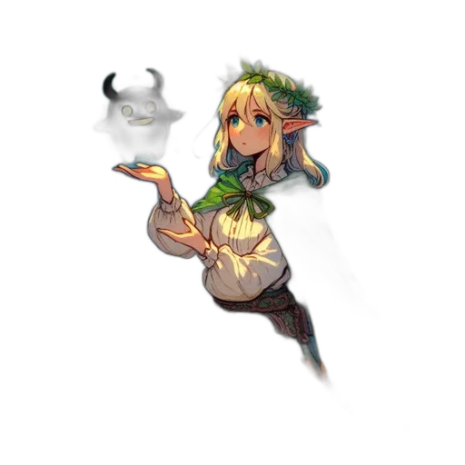 staff, dragon, weapon, flower, pixel art, fantasy art, concept art, anime transparent PNG cut-out