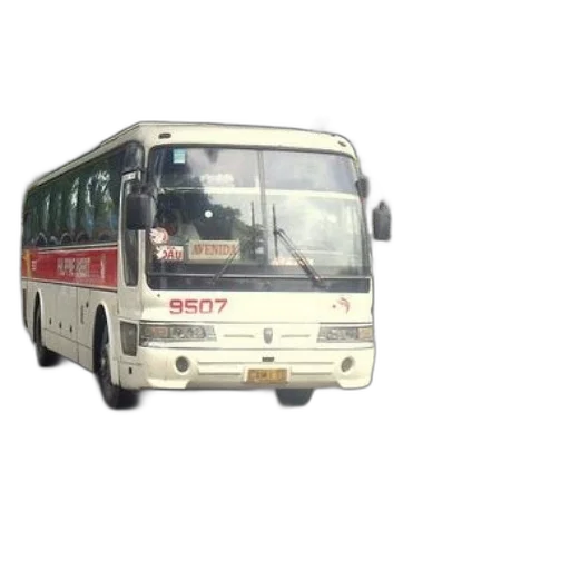 staff, car, 3d render, photorealistic, white, bus, number, 9507 transparent PNG cut-out