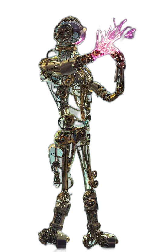 robot, staff, weapon, sword transparent PNG cut-out