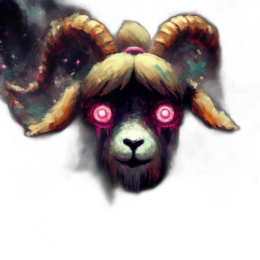 mask, animal, creature, face, concept art, fantasy art, pixel art, watercolor transparent PNG cut-out