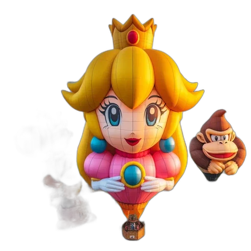 crown, staff, weapon, 3d render, concept art, hot, air, balloon transparent PNG cut-out