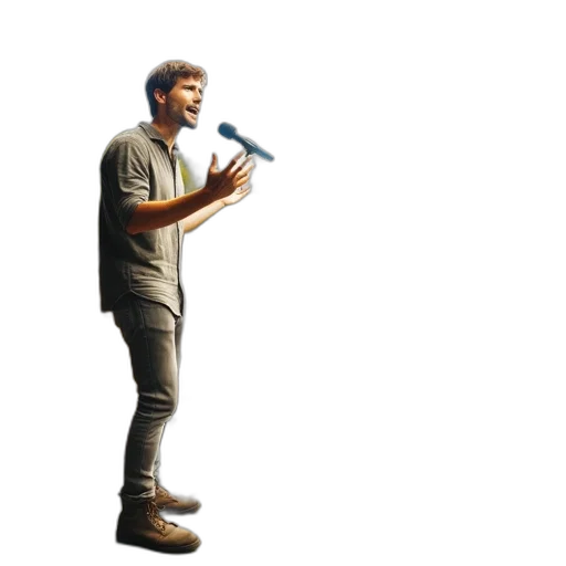 jacket, staff, animal, shoes, concept art, 3d render, pixel art, cartoon transparent PNG cut-out