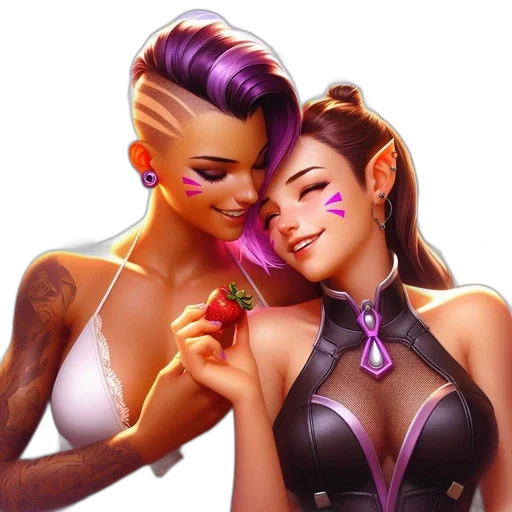fantasy art, cyberpunk, concept art, photorealistic, neon lights, neon, colorful, two transparent PNG cut-out