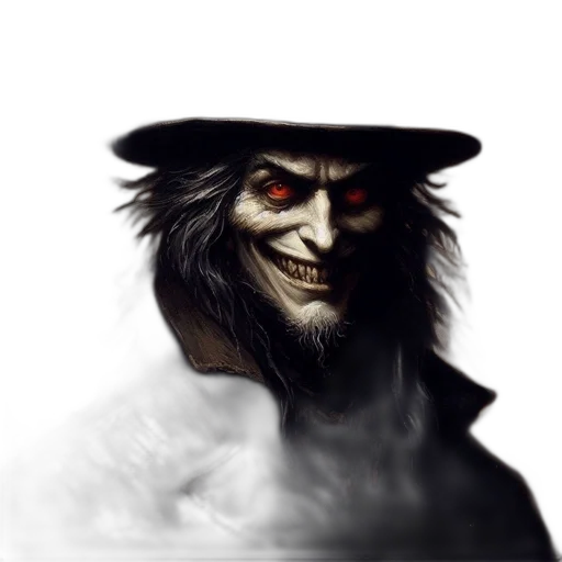mask, face, hat, creature, concept art, fantasy art, comic book art, photorealistic transparent PNG cut-out