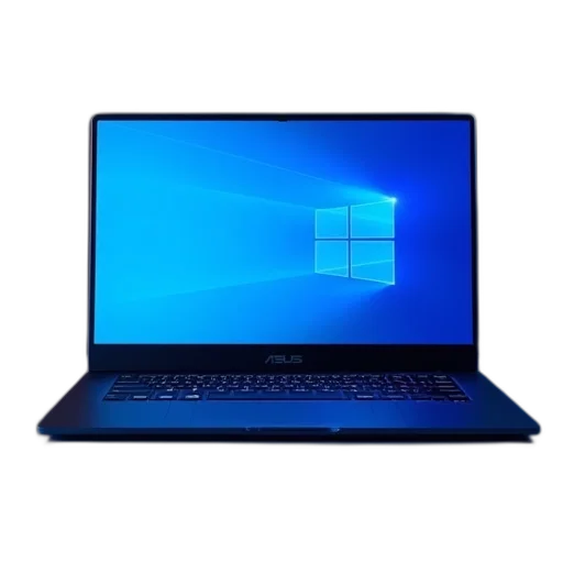 3d render, blue, laptop, asus, x40s, has, screen transparent PNG cut-out