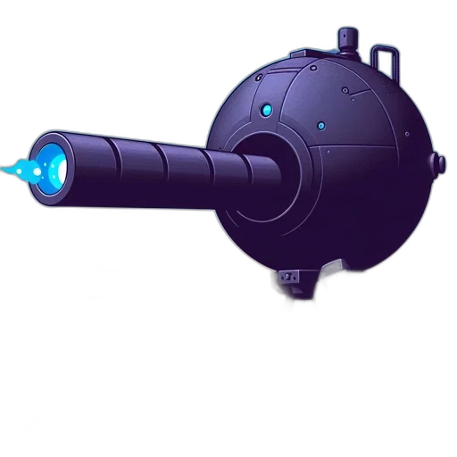 weapon, staff, robot, umbrella, 3d render, concept art, pixel art, cyberpunk transparent PNG cut-out