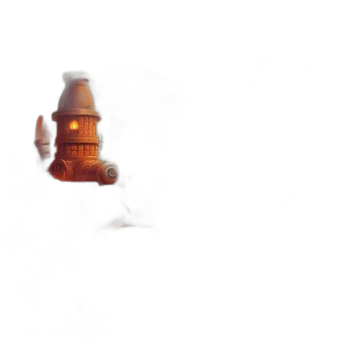 bottle, robot, weapon, building, concept art, 3d render, pixel art, photorealistic transparent PNG cut-out