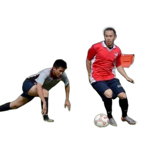 shoes, photorealistic, two, soccer, players, action, grass, field transparent PNG cut-out