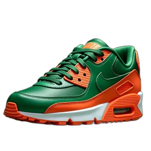 shoes, 3d render, green, nike transparent PNG cut-out