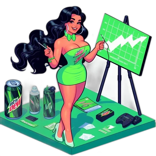 dress, pixel art, concept art, cartoon, vaporwave, neon lights, green, neon transparent PNG cut-out