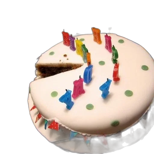 food, crown, 3d render, birthday, cake, candles, spell, out transparent PNG cut-out