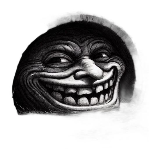 face, mask, creature, hat, photorealistic, concept art, comic book art, pencil sketch transparent PNG cut-out