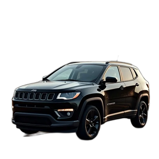 car, black, jeep, compass transparent PNG cut-out