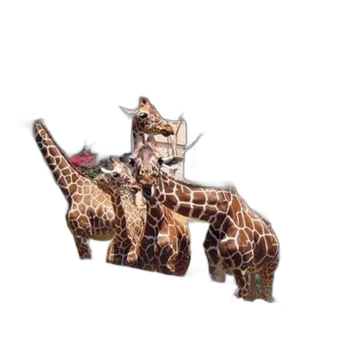 furniture, animal, shoes, creature, 3d render, concept art, group, giraffes transparent PNG cut-out