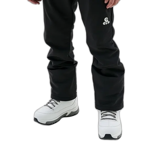jacket, staff, 3d render, monochrome, person, wearing, black, snow transparent PNG cut-out