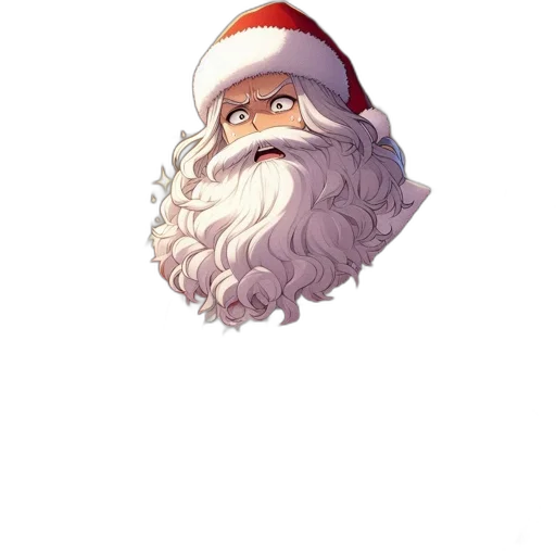 hat, face, concept art, pixel art, photorealistic, 3d render, santa, claus transparent PNG cut-out